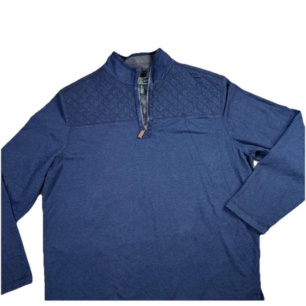 G.H. Bass & Co. Men's Mountain Wash quarter-zip pullover Size XL Navy old money - Picture 3 of 14